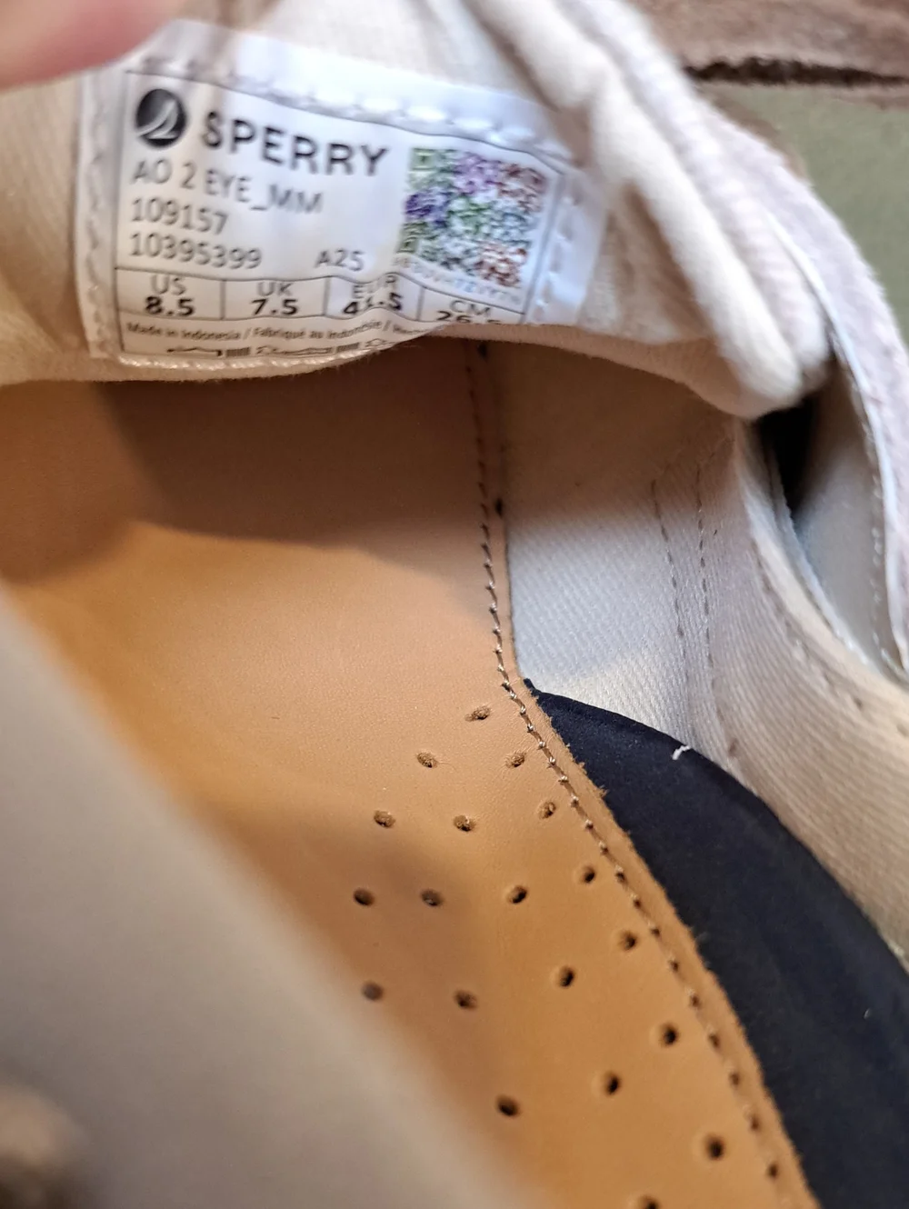 Sperry Authentic Original™ 2-Eye Boat Shoe - Color: Light Beige - Size: Men 8.5